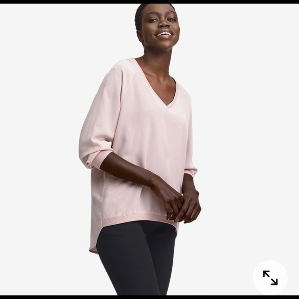 ⭐️ the reset r label 100% silk raglan pullover - ivory -NWT!! ⭐️